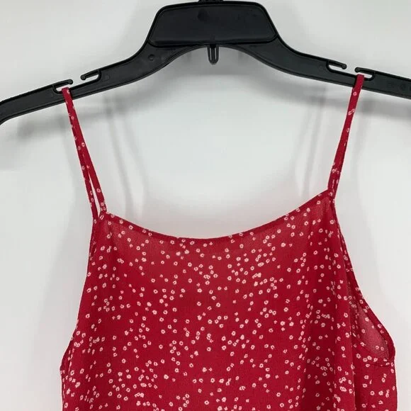Lush Top Red Devon Knot Front Cami Blouse Sleeveless NWT - Picture 7 of 8